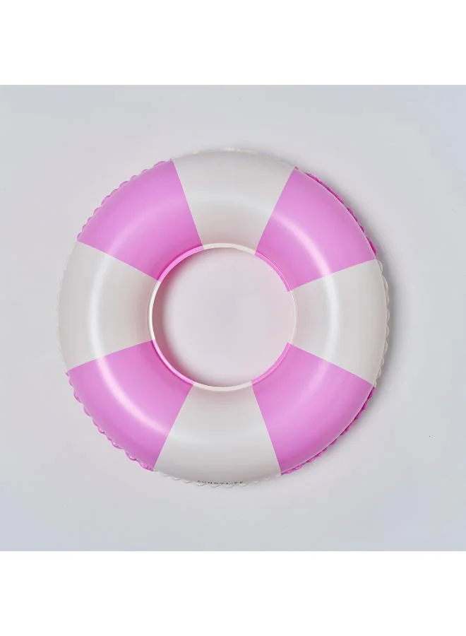 ساني لايف حلقة سباحة صغيرة لحفلات حمام السباحة مخططة باللون الأرجواني